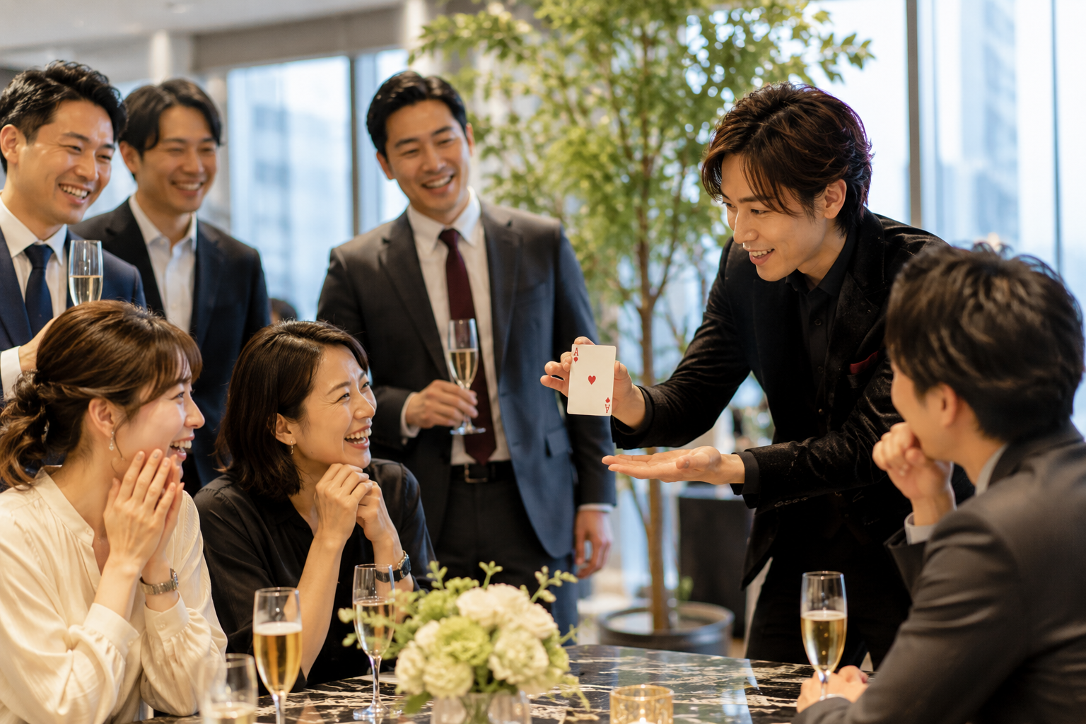 企業やパーティーなど身近なイベントで楽しむマジックのイメージ